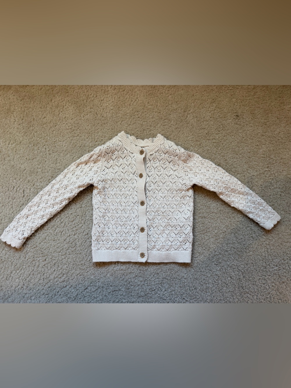 Little Planet by Carters Cream Cardigan 4T